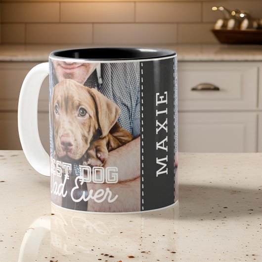 Bester Hund-Vater je Modernes, benutzerdefiniertes Zweifarbige Tasse