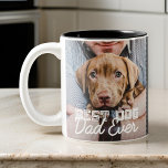 Bester Hund-Vater je Modernes, benutzerdefiniertes Zweifarbige Tasse<br><div class="desc">Dieses einfache und klassische Design besteht aus Serifentypografie und fügt ein benutzerdefiniertes Foto hinzu</div>