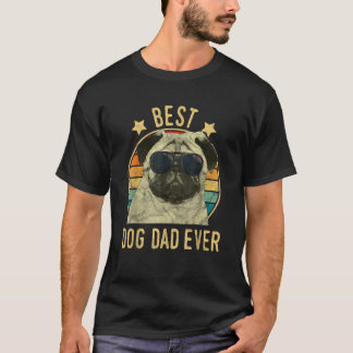 Bester Hund-Vater je Mops Vatertag Geschenk T-Shirt
