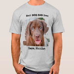 Bester Hund-Vater je Niedliches Puppy-Custom-Tier- T-Shirt<br><div class="desc">Der beste Hund-Vater je... Überraschen Sie Ihren Lieblings-Hund Vater diesen Vatertag mit diesem super niedlichen Haustier Foto-Shirt. Passen Sie das Shirt mit dem Lieblings-Foto Ihres Hundes an, und nennen Sie es. Bester Hund Vater je ... Says , Der Name Ihres Hundes Dieser Hund Papa T - Shirt ist ein Muss...</div>