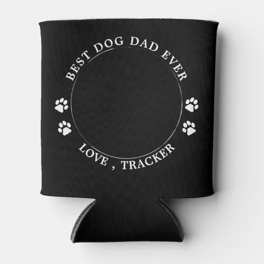 Bester Hund-Vater je Paw druckt kundenspezifisches Dosenkühler (Vorderseite)