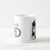 Bester Hund-Vater je, Paw Print & Denim, Foto Kaffeetasse (Mittel)