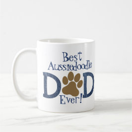 Bester Hund-Vater je, Paw Print & Denim, Foto Kaffeetasse
