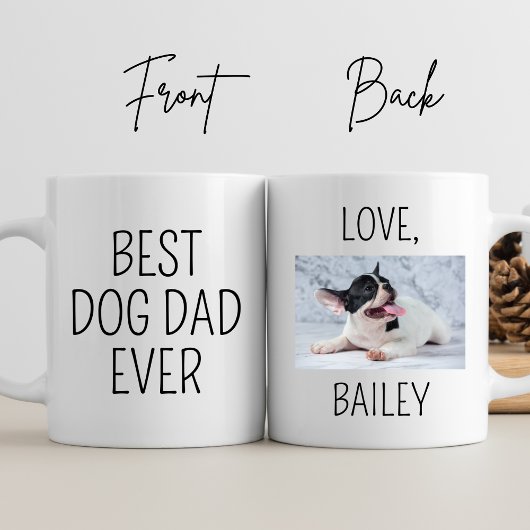 Bester Hund-Vater je personalisieren Foto Daddy Bi Kaffeetasse