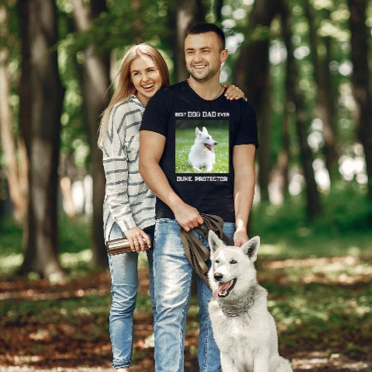 Bester Hund Vater je Personalisiert Foto Haustiere T-Shirt