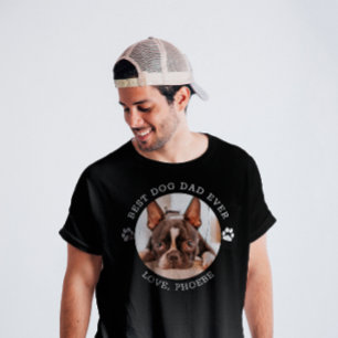 Bester Hund Vater je Personalisiert Foto  T - Shir T-Shirt