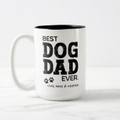 Bester Hund-Vater je Personalisiert Zweifarbige Tasse (Links)