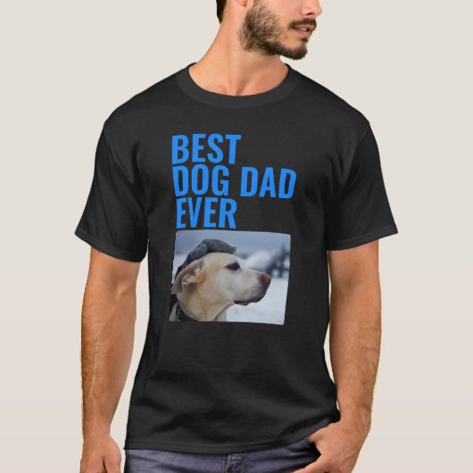 Bester Hund Vater je: Personalisierter Vater am T-Shirt (Vorderseite)