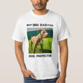 Bester Hund-Vater je Personalisiertes Foto T-Shirt (Vorderseite)