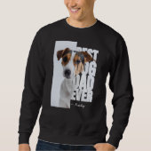 Bester Hund-Vater je Personalisiertes Foto und Nam Sweatshirt (Vorderseite)