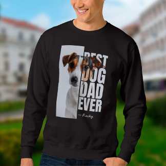 Bester Hund-Vater je Personalisiertes Foto und Nam Sweatshirt