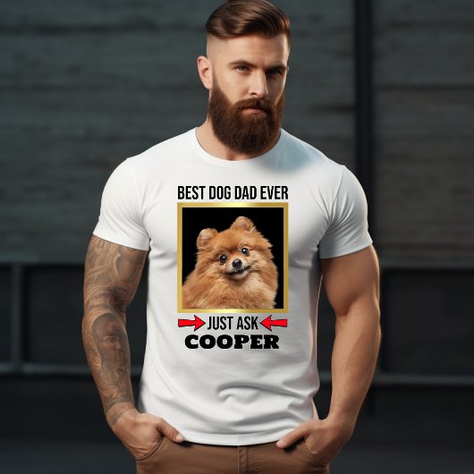 Bester Hund-Vater je Personalisiertes Hund-Foto T-Shirt