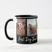 Bester Hund Vater je Pet 5 Foto Collage Schwarz Tasse (Links)