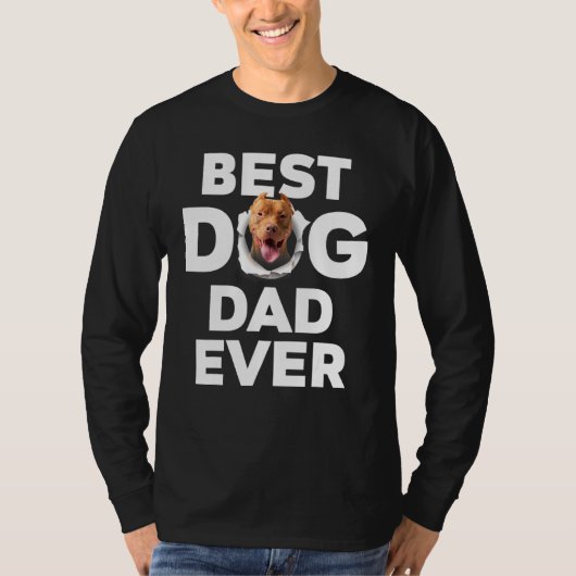 Bester Hund-Vater je Pitbull T-Shirt (Vorderseite)