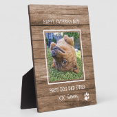 Bester Hund Vater je Rustikales Foto Vatertag Fotoplatte (Seite)