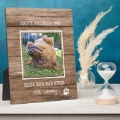 Bester Hund Vater je Rustikales Foto Vatertag Fotoplatte (Seite)