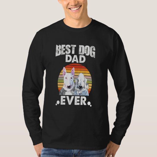 Bester Hund-Vater je Stare Bull Terrier und Bedlin T-Shirt (Vorderseite)