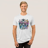 Bester Hund-Vater je Thema Tri-Blend Shirt (Vorderseite voll)