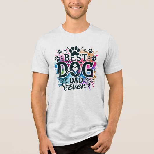 Bester Hund-Vater je Thema Tri-Blend Shirt (Vorderseite)
