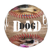 Bester Hund Vater je Vater's Day 3   FotoCollage Baseball (Rückseite)