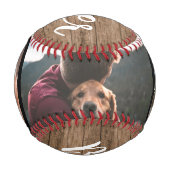 Bester Hund Vater je Vater's Day 3   FotoCollage Baseball (Vorderseite)