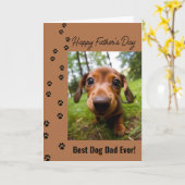 Bester Hund-Vater je Vatertag Hund-Foto Karte (Gelbe Blume)