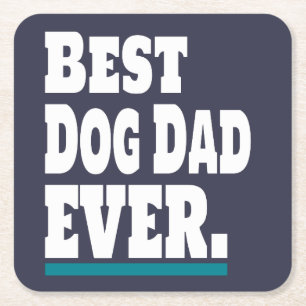Bester Hund Vater je Welpen Hund Besitzer von Love Rechteckiger Pappuntersetzer