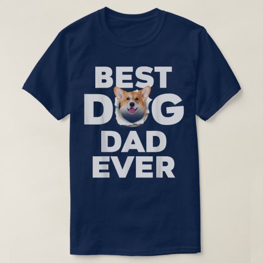 Bester Hund Vater je Welsh Corgi Liebhaber T-Shirt (Design vorne)