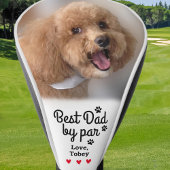 Bester Hund-Vater nach Par-Foto-Name Paw Print Cre Golf Headcover