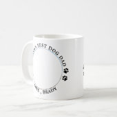 Bester Hund Vater Paw druckt Personalisiertes Foto Kaffeetasse (Vorderseite Links)