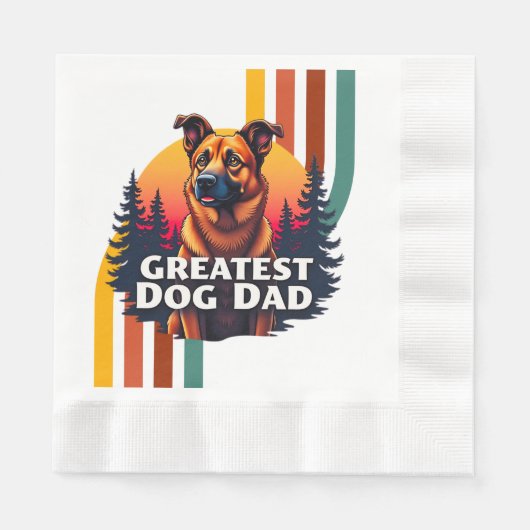 Bester Hund-Vater Serviette (Vorderseite)