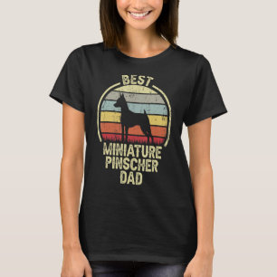 Bester Hund Vater Vater Vintag Miniatur Pinscher T-Shirt