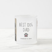 Bester Hund-Vater | Zwei Foto handgeschriebener Te Mattglastasse (Mittel)