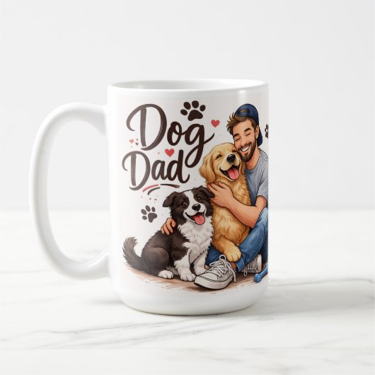 Bester Hunde-Vater Aller Zeiten Kaffeetasse – Gesc (Links)
