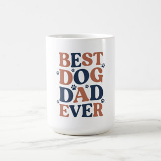 Bester Hunde-Vater Aller Zeiten Pfotenabdruck-Typo Kaffeetasse