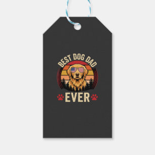 Bester Hunde-Vater Aller Zeiten Retro Golden Retri Geschenkanhänger
