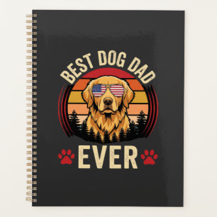 Bester Hunde-Vater Aller Zeiten Retro Golden Retri Planer