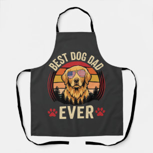Bester Hunde-Vater Aller Zeiten Retro Golden Retri Schürze