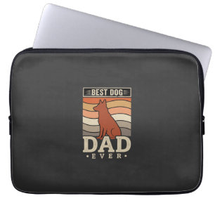 Bester Hunde-Vater Aller Zeiten Retro-Silhouette Laptopschutzhülle