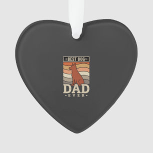 Bester Hunde-Vater Aller Zeiten Retro-Silhouette Ornament