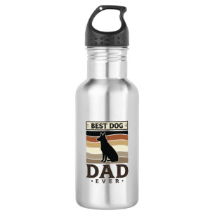 Bester Hunde-Vater Aller Zeiten Vintage Hunde Lieb Edelstahlflasche