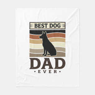 Bester Hunde-Vater Aller Zeiten Vintage Hunde Lieb Fleecedecke