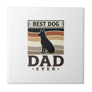 Bester Hunde-Vater Aller Zeiten Vintage Hunde Lieb Fliese