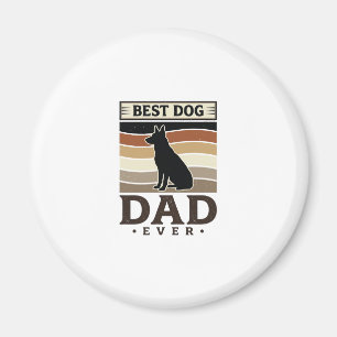 Bester Hunde-Vater Aller Zeiten Vintage Hunde Lieb Magnet