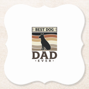 Bester Hunde-Vater Aller Zeiten Vintage Hunde Lieb Untersetzer
