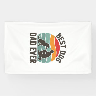 Bester Hunde-Vater Aller Zeiten Vintage-Sonnenunte Banner