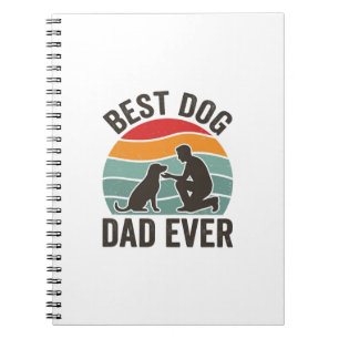 Bester Hunde-Vater Aller Zeiten Vintage-Sonnenunte Notizblock