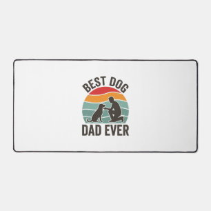Bester Hunde-Vater Aller Zeiten Vintage-Sonnenunte Schreibtischunterlage
