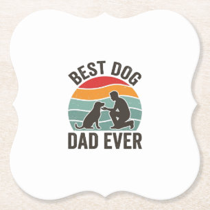 Bester Hunde-Vater Aller Zeiten Vintage-Sonnenunte Untersetzer