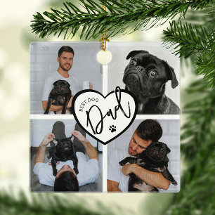 Bester Hunde-Vater   Fotocollage Ornament Aus Metall
